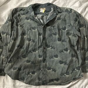 Woolrich Long Sleeve Button Up Cotton Tarpon Fishing Fish Canoe Shirt XL. B10